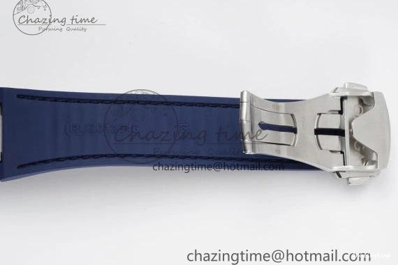 0114 Constellation Blue Ceramic SS 8F 1:1 Best Edition Blue Dial on Blue Gummy Strap A TravelReady 7800
